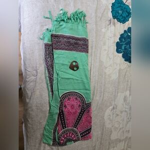 Green and Pink Hawaiian Sarong